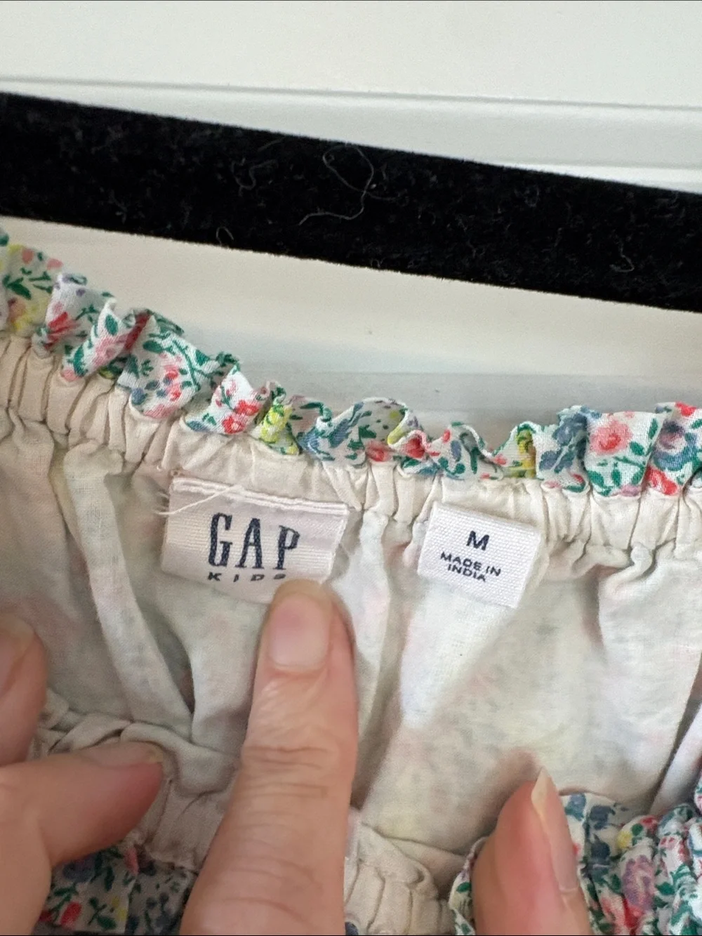 GAP Kids Girls Floral Print Puff Sleeve Crop Blouse M